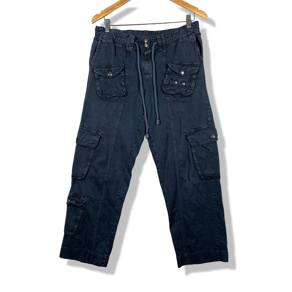 Free People Cargo Pants Womens Small Navy Gorpcore Utilitarian Y2K Streetwear